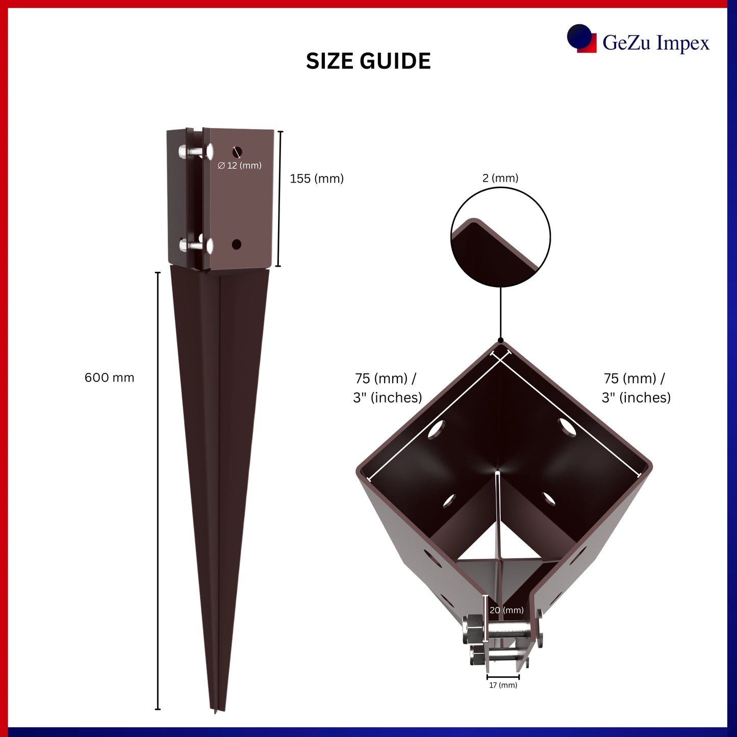 Swift Clamp Drive In Post Support
