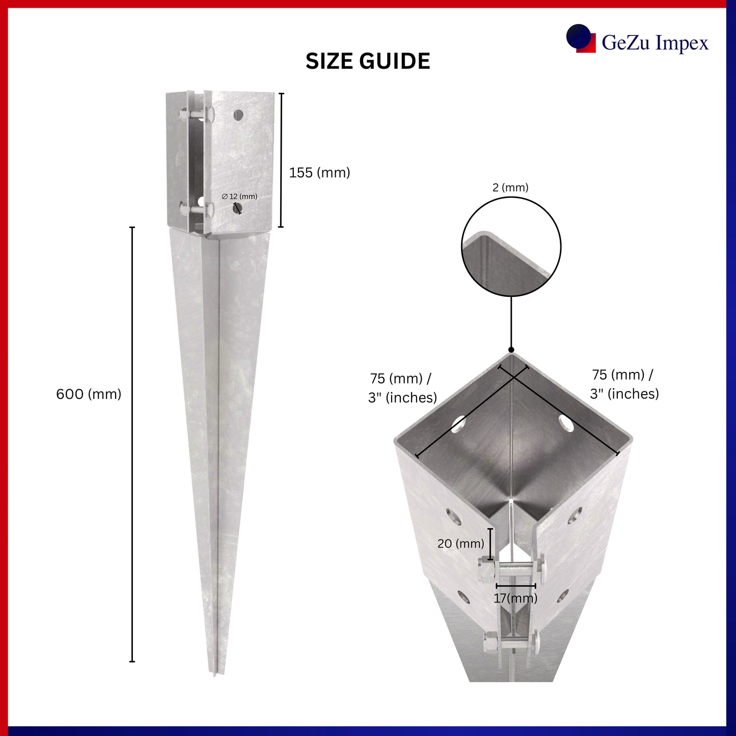 Swift Clamp Drive In Post Support