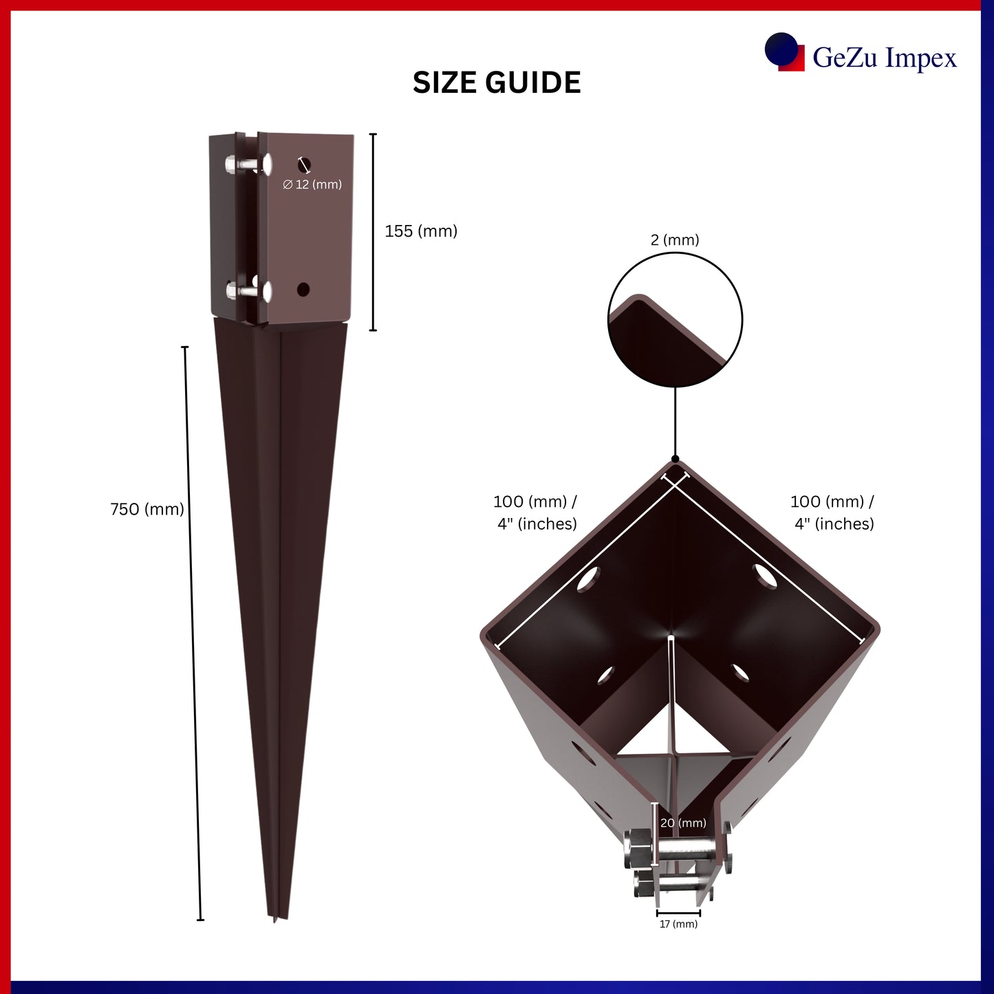 Swift Clamp Drive In Post Support