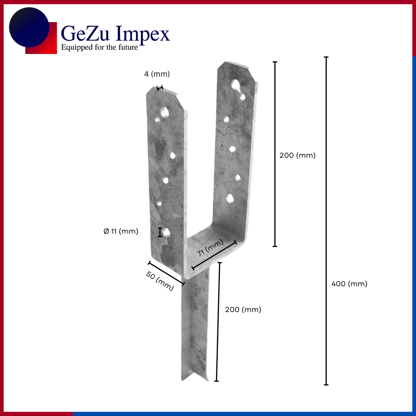 71 x 400 x 50 x 5 mm / Hot Dip Galvanised