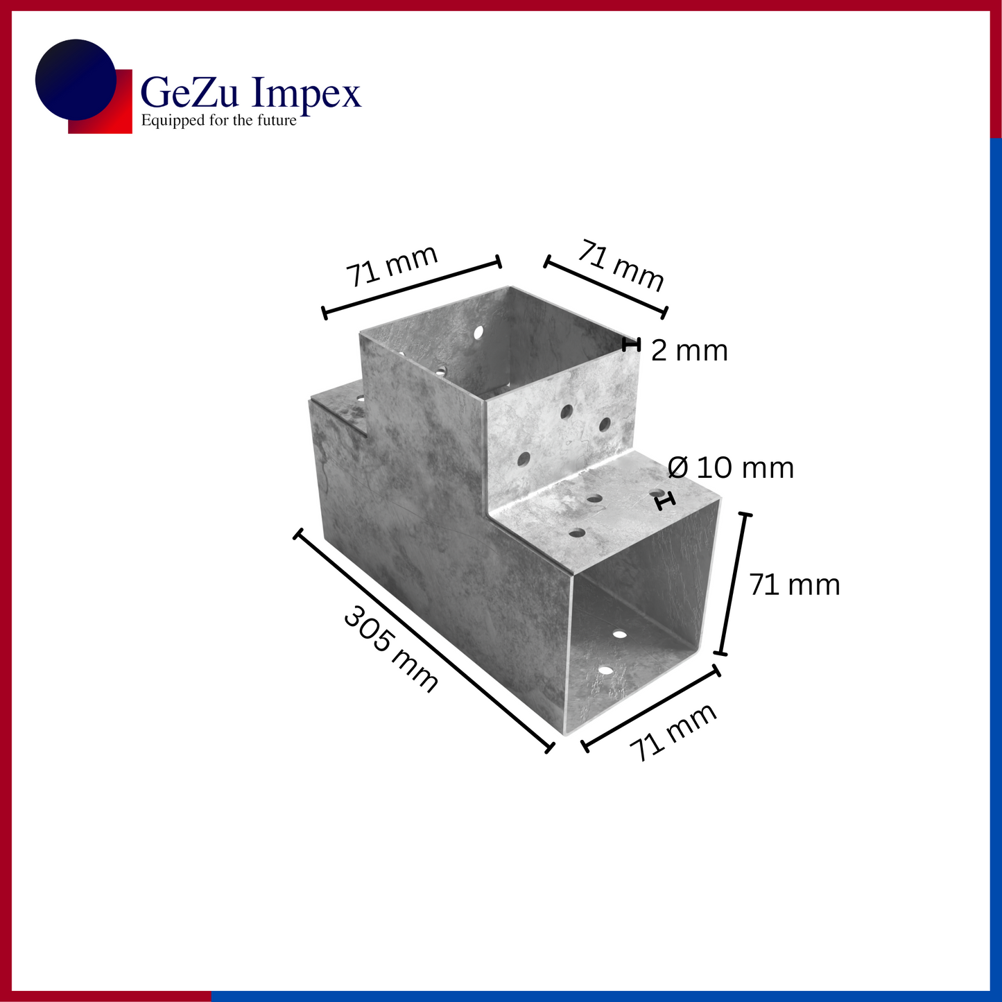 70 x 70 mm / Hot Dip Galvanised