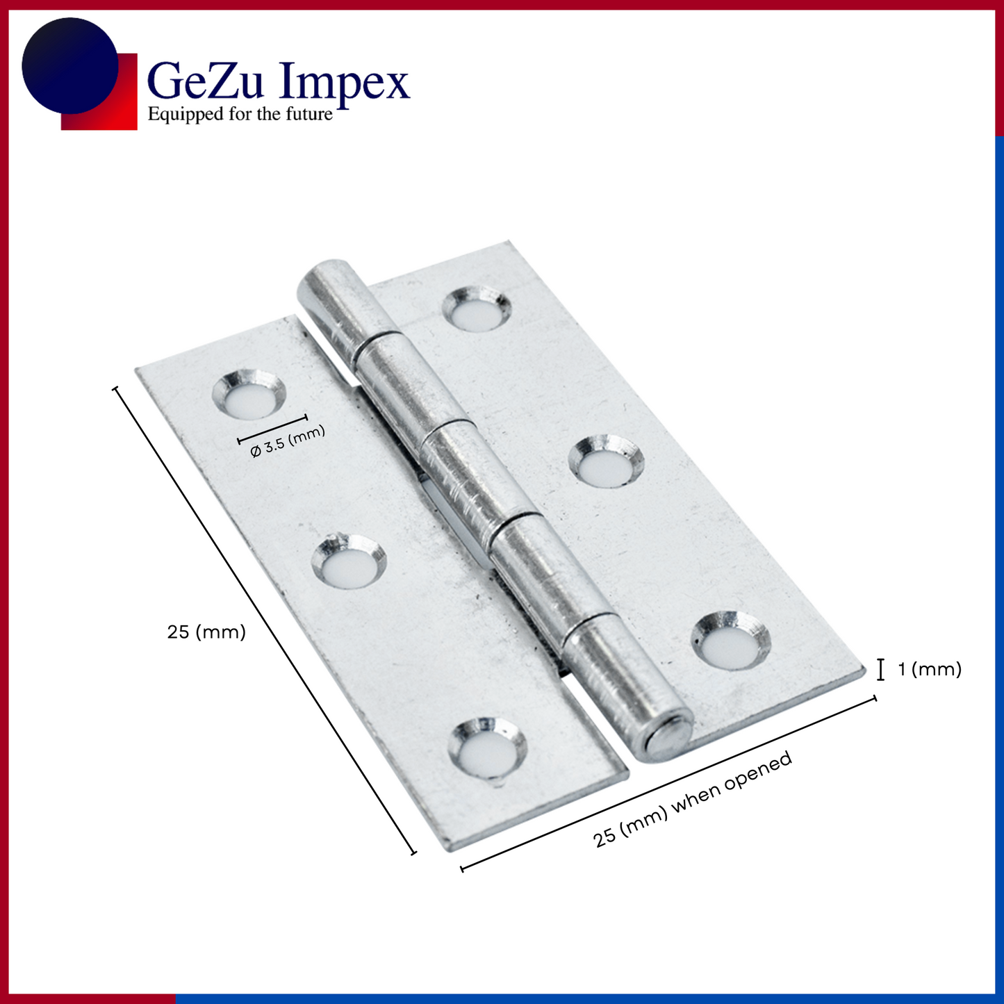 25 x 25 mm / Electroplated