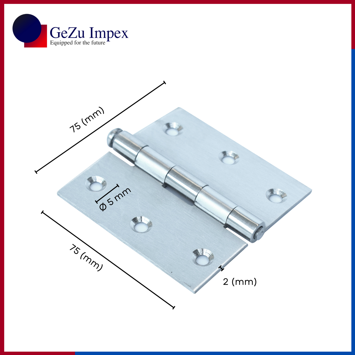 75 x 75 mm / Electroplated