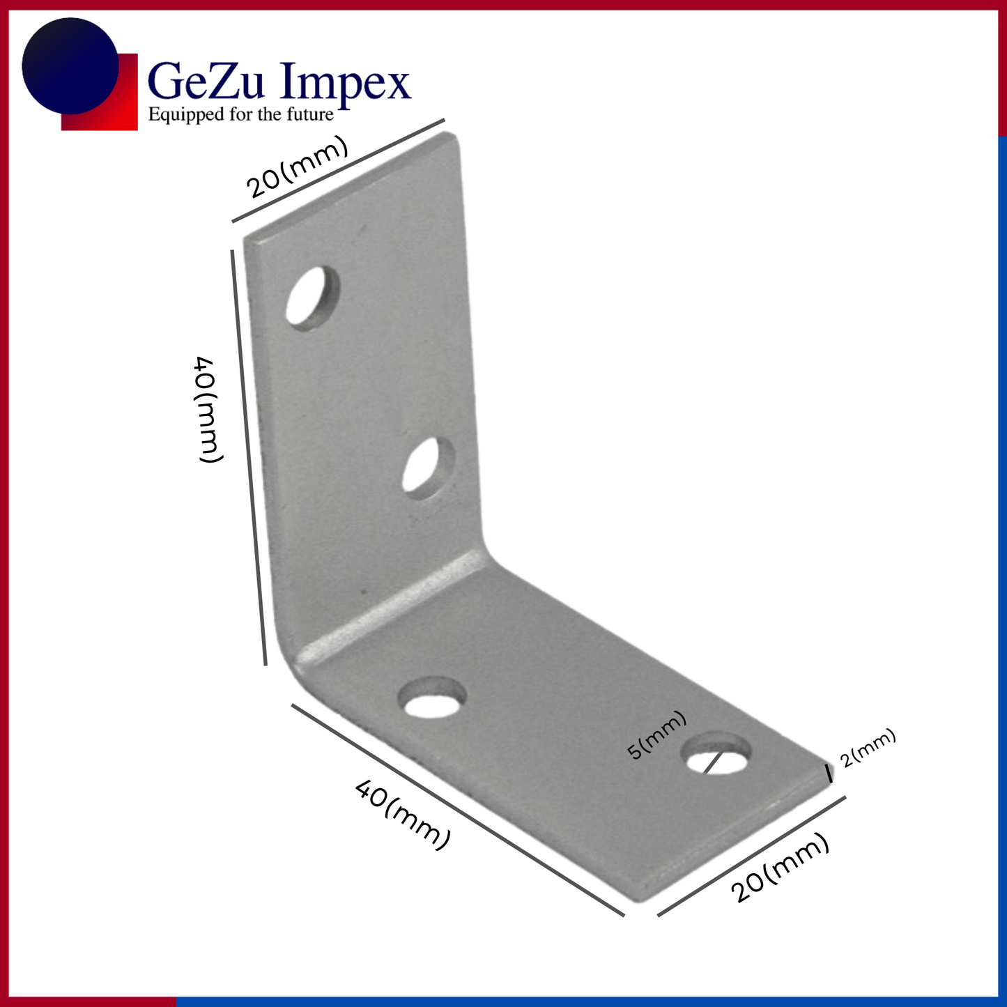 40 x 40 x 20 x 2 mm / Pre-Galvanised