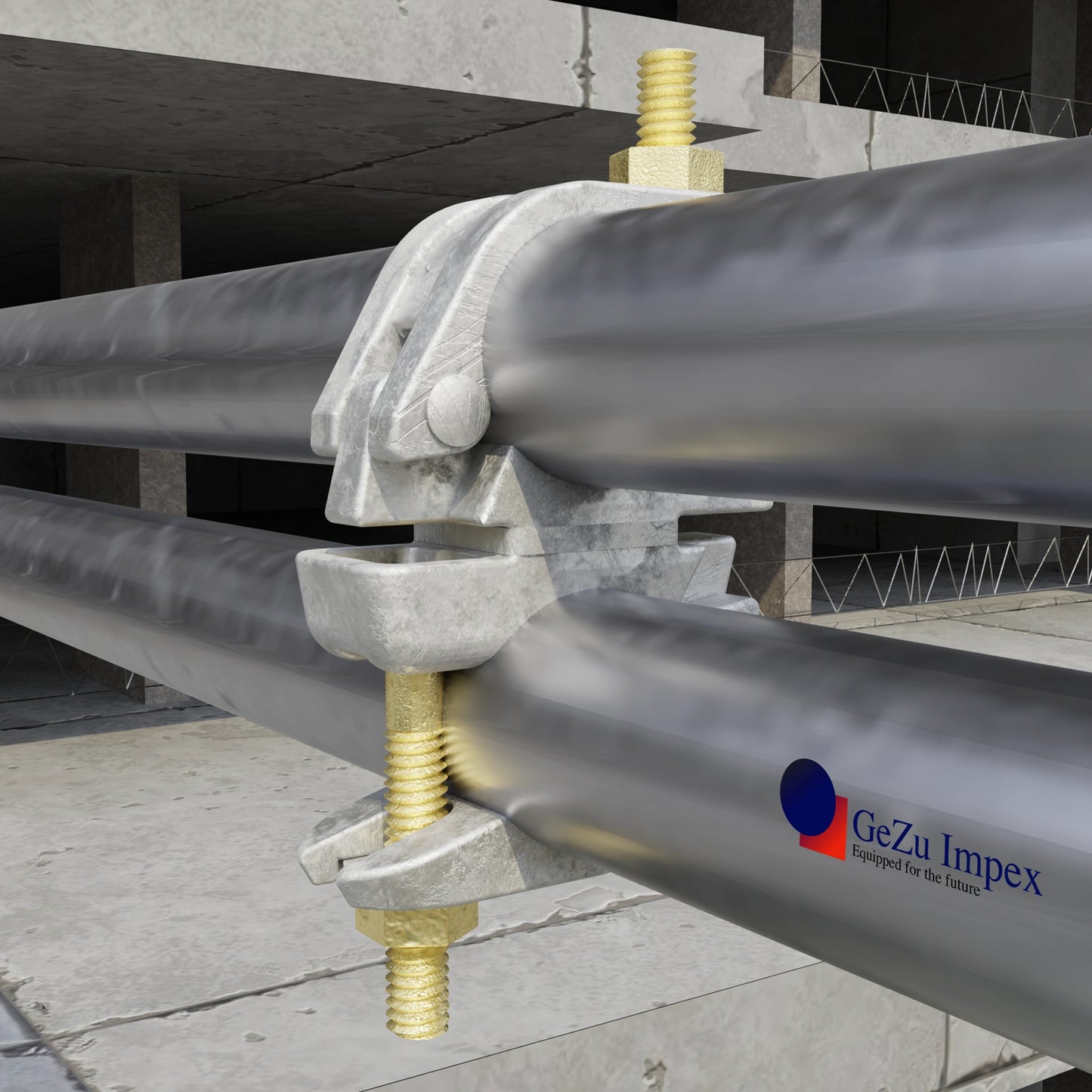 colliers de serrage brides d'échafaudage Accouplement coupleurs forgés simples Serre joint pour tuyau acier construction tubes Boulons à anneau à œil à tige à vis fermée robuste