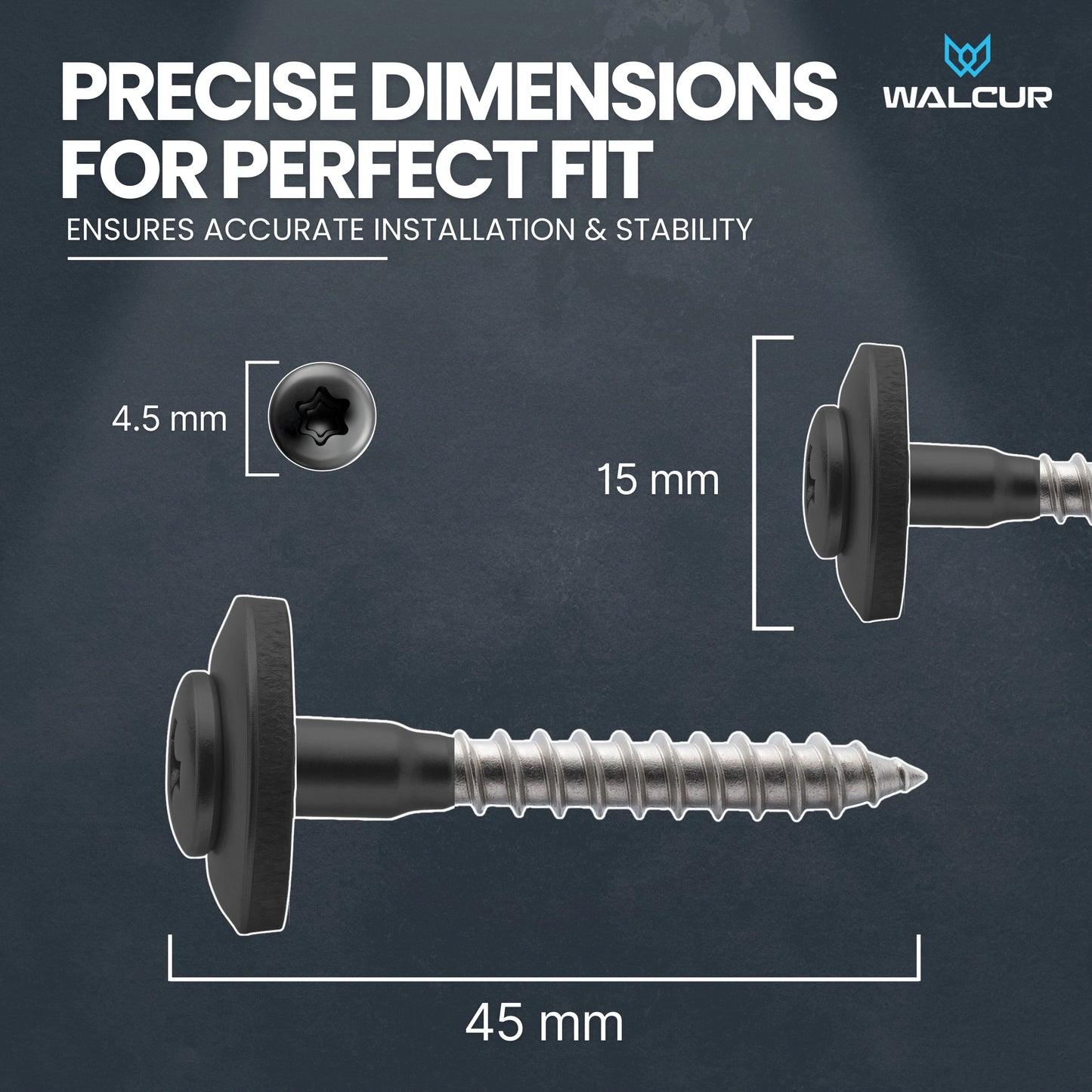 4.5 x 45 mm / Anthracite Grey