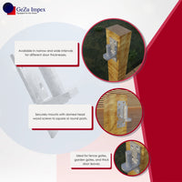 heavy duty gate hinges hook and band adjustable door for wood small for stainless steel internal Galvanised strap Clamp on Plate Ball Bearing Timber butt