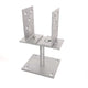 Pied De Poteau En U Réglable Avec Plaque 100x100mm Zinc Électroplaqué