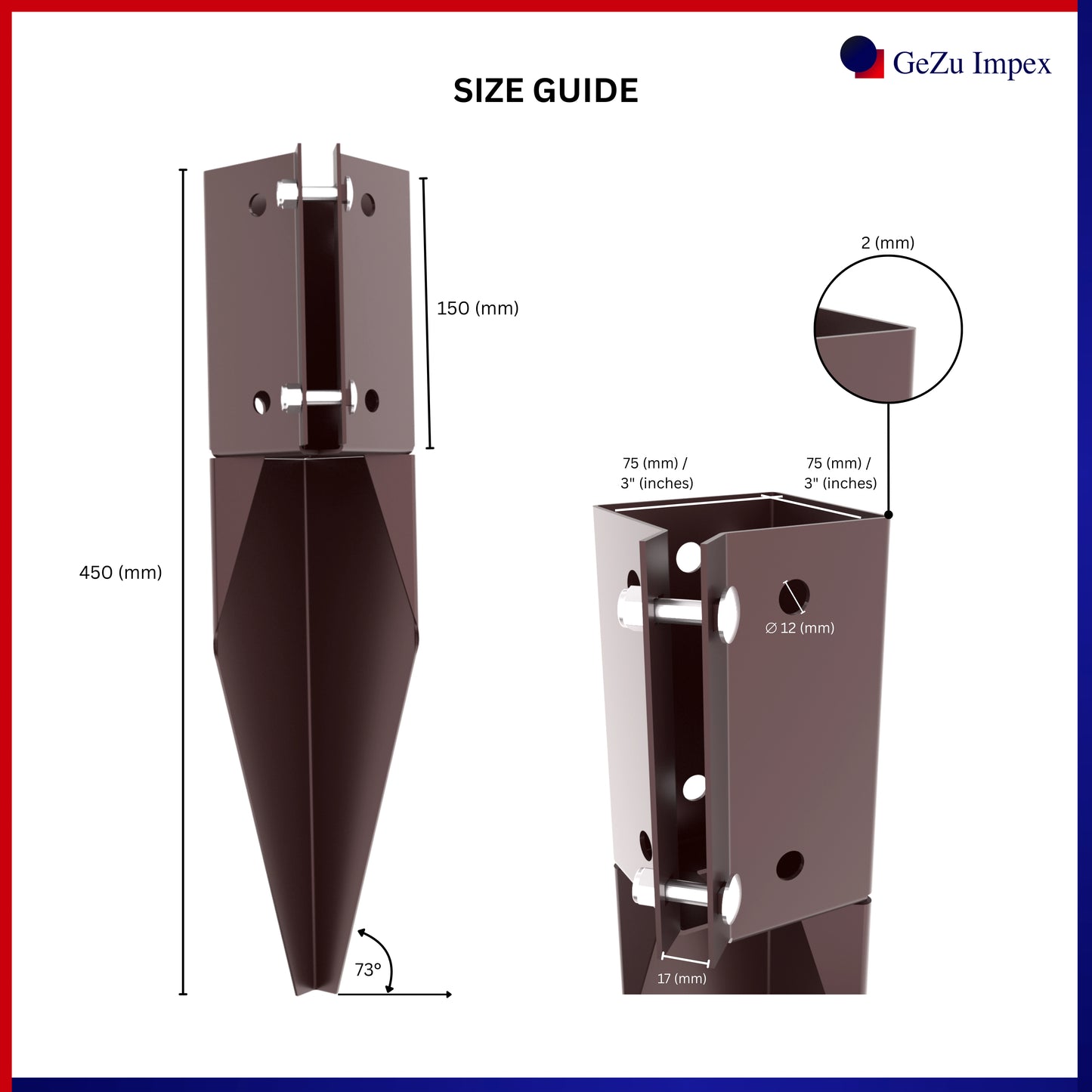 Swift Pince Réparation Spur 75x75mm Revêtement en Poudre