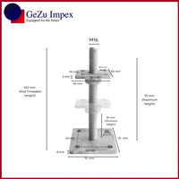 M16 x 100 mm, 50 x 50 mm / Hot Dip Galvanised