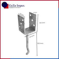 121 x 300 x 60 x 4 mm / Hot Dip Galvanised