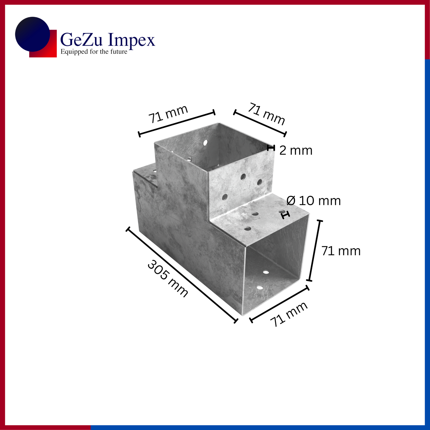 70 x 70 mm / Hot Dip Galvanised