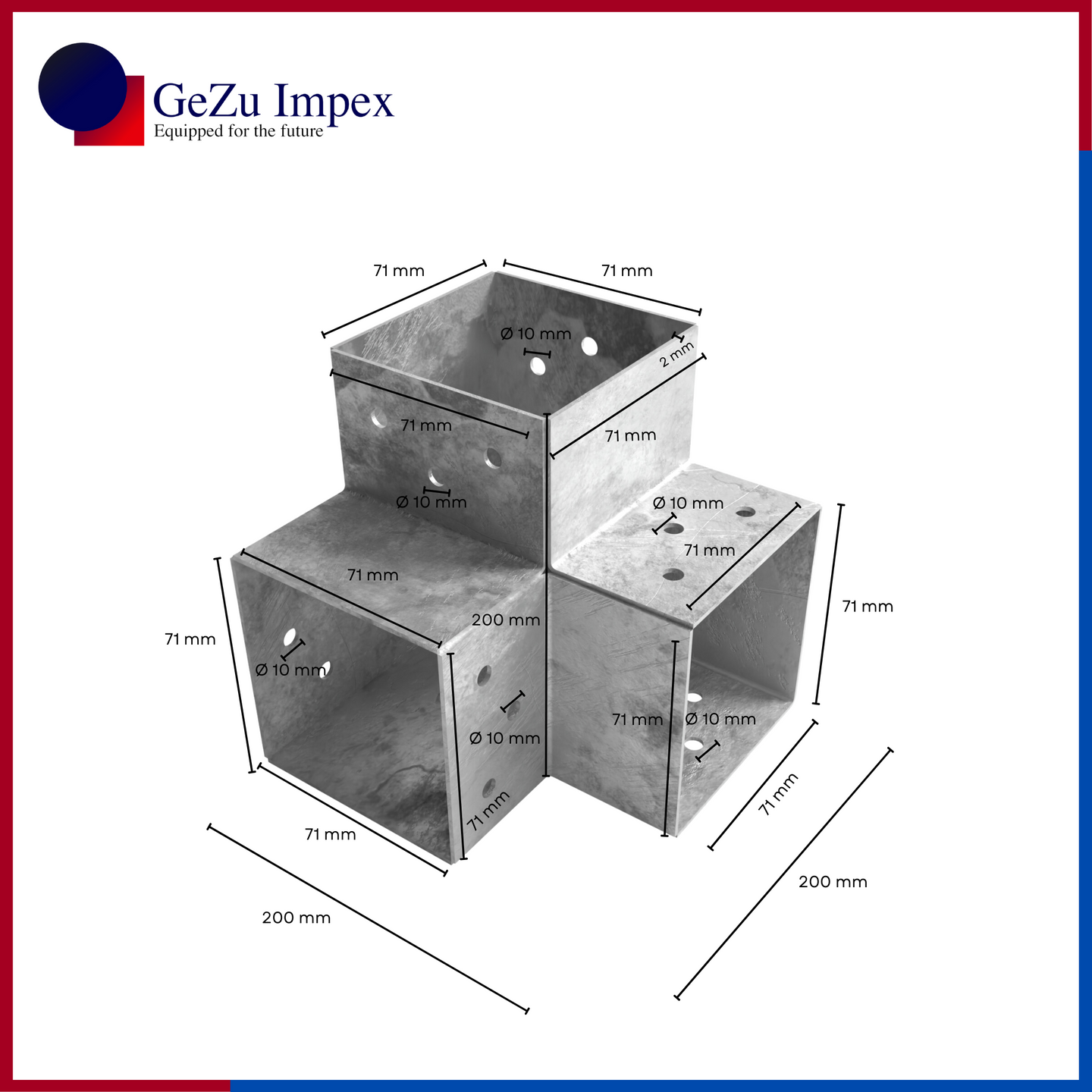 70 x 70 mm / Hot Dip Galvanised