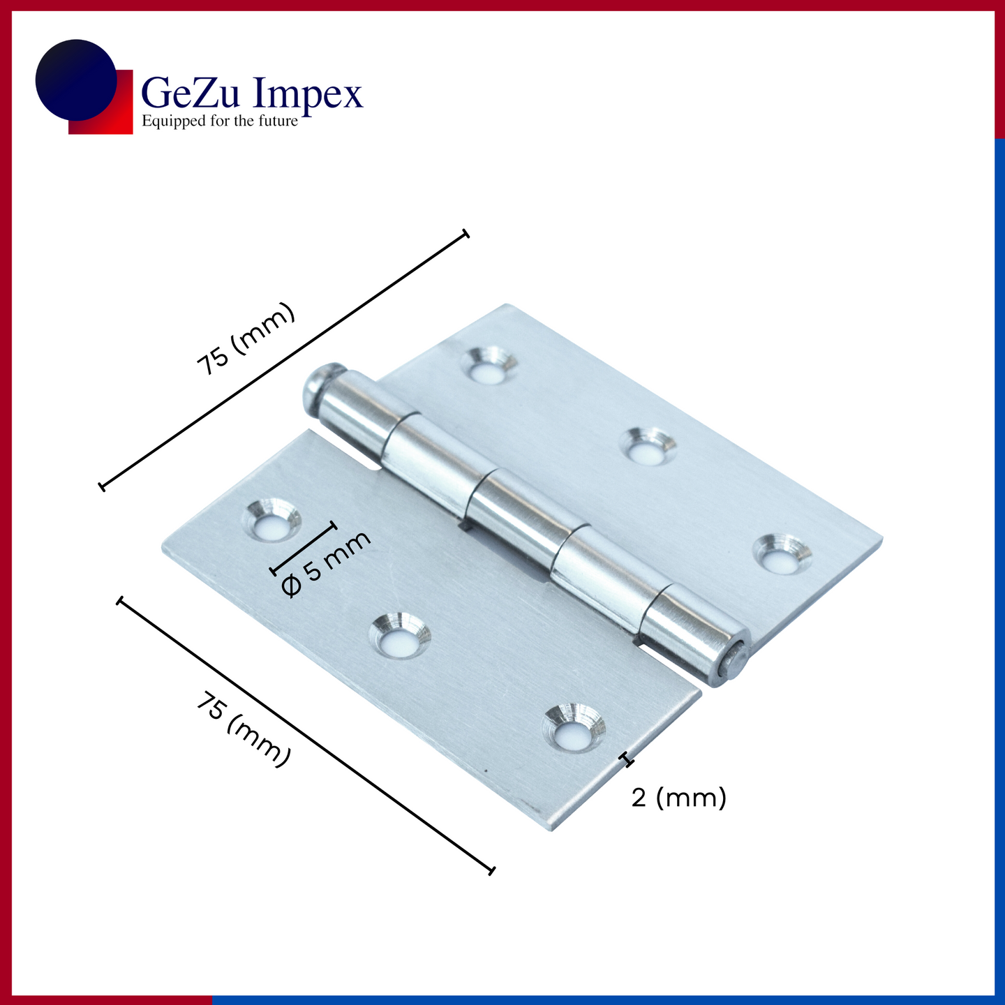 75 x 75 mm / Electroplated
