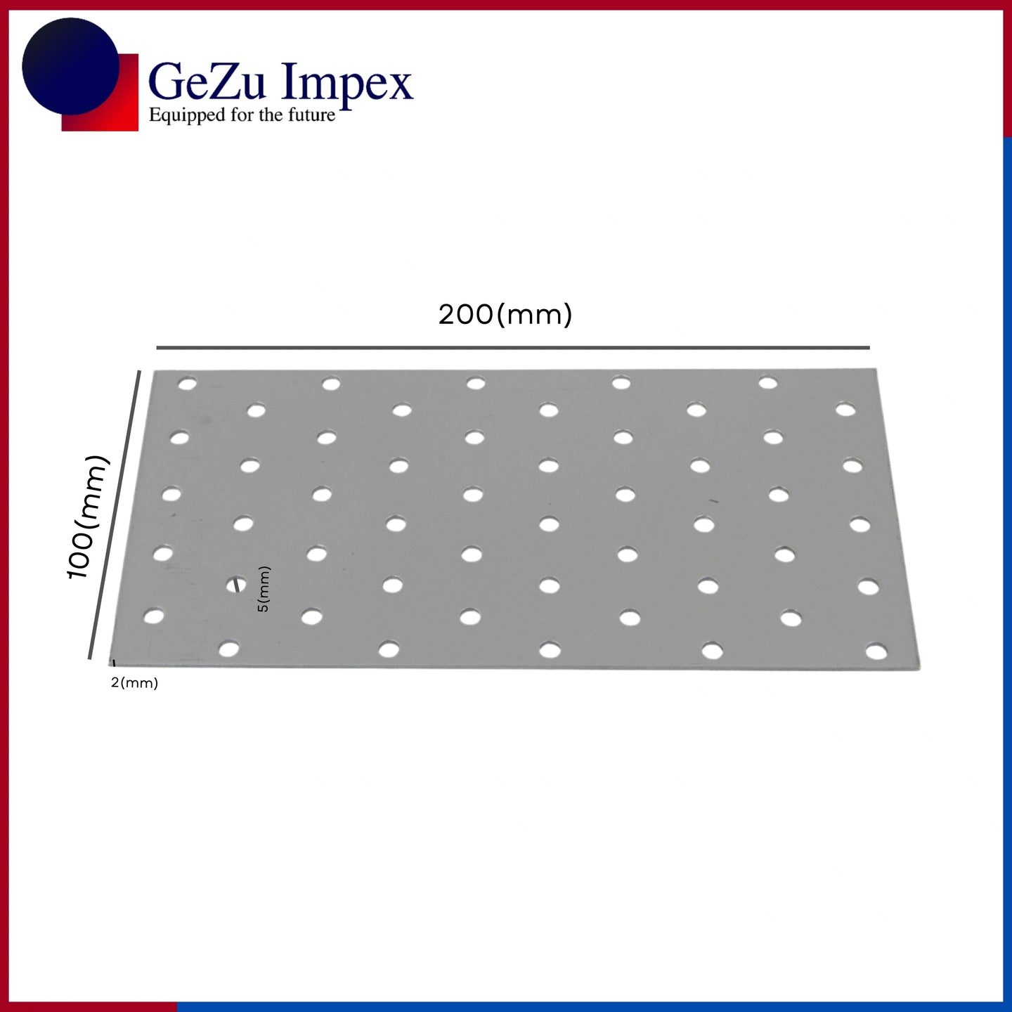 100 x 200 x 2 mm / Pre-Galvanised